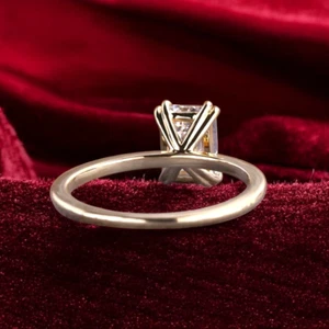 IGI Lab Created Emerald Cut Diamond Ring 1.50 Ct 14k White Gold - Picture 1 of 14