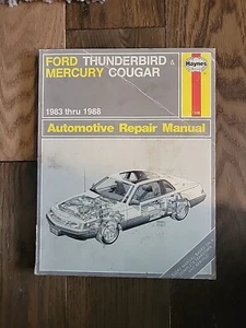 Haynes Ford Thunderbird Mercury Cougar 1983-1988 Auto Repair Manual # 1338 - Picture 1 of 7