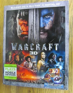WARCRAFT 3D BLU RAY & BLU RAY TRAVIS FIMMEL 2 DISC SET W SLIPCOVER FREE SHIPPING - Foto 1 di 2