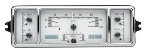 Dakota Digital 1939 Chevy Car Analog Gauge System Silver Alloy White VHX-39C-S-W - Picture 1 of 5