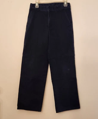 Pantalones Dockers para niños talla 12 regular azul marino frente plano uniforme escolar DEFECTUOSO Foto 1 de 4