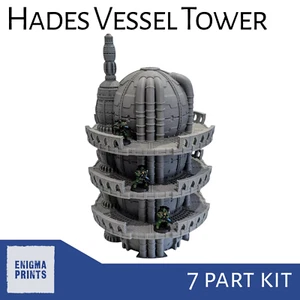 Hades Vessel Tower - Terreno industriale stampato in 3D 28 mm per Wargaming da tavolo - Foto 1 di 8
