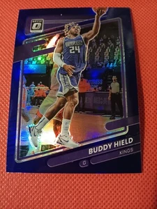 Tarjeta Prizm Buddy Hield Panini Donruss Optic Purple 2021-22 #98 Kings Oklahoma - Imagen 1 de 2