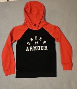 Under Armour Child Hooded Sweatshirt Red BlackWhite Sz 7 - Picture 1 of 13