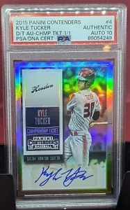 2015 Kyle Tucker 1 of 1 Contenders Championship Ticket RC PSA Authentic Auto 10 - Picture 1 of 3