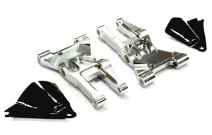 Silver Billet Machined Front Lower Suspension Arms for HPI Ken Block WR8 3.0 - Picture 1 of 1