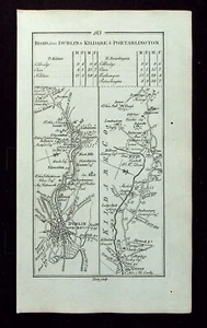 IRELAND, DUBLIN, KILDARE. PORTARLINGTON antique road map, Taylor & Skinner, 1783 - Picture 1 of 4