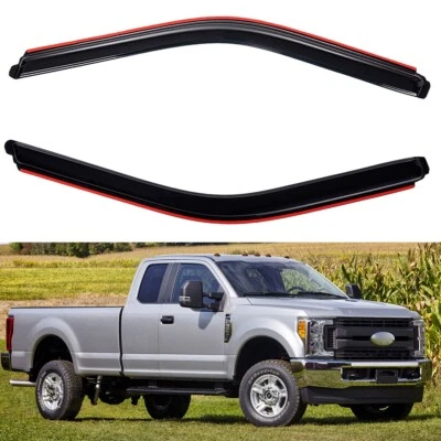 In-Channel Window Vent Visors for 2017-2025 Ford F-250/F-350/F-350 Super Duty - Изображение 1 из 4