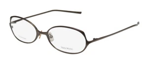 NEW VERA WANG V107 EYEWEAR FULL-RIM 53-17-140 TITANIUM NM DESIGNER BROWN WOMENS - Picture 1 of 8