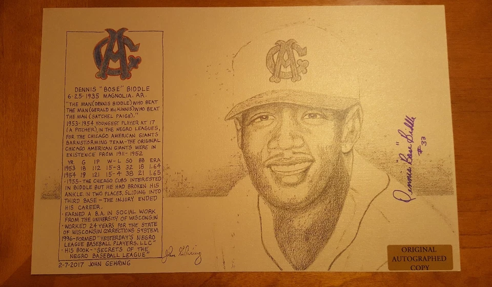 IMPRESIÓN AUTÓGRAFA DENNIS BIDDLE 11X17 Foto 1 de 1