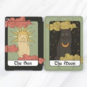 Sun Moon Tarot Card Cats Case For iPad 10.2 Air 3 4 5 Pro 9.7 10.5 11 12.9 Mini - Picture 1 of 6