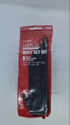 EKLIND 9pc. HEX-L LONG ALLEN KEY SET-NO BALL END-- SAE # 69209 - Image 1 of 3