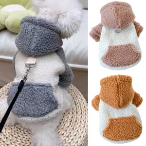 Berber Fleece Hund Kapuzenpullover mit Schnalle Winter warm Haustier Kleidung Hoodie Geschenk - Bild 1 von 19