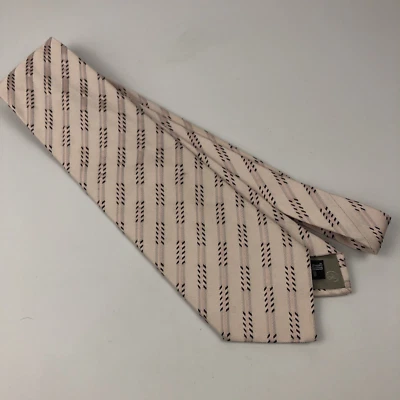 Corbata Giorgio Armani Rayas Rosa Negro 59" 3.75" Foto 1 de 4