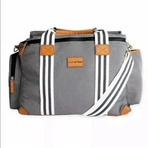 BABY K'TAN THE WEEKENDER TRAGETASCHE WICKELTASCHE ANTHRAZIT MIT STREIFEN ISOLIERT NEU MIT ETIKETT - Bild 1 von 7