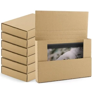 , 25 Pack 9x6x1 inch Easy-Fold Corrugated Mailer, Comic Book Box, Letter-Size... - Picture 1 of 8