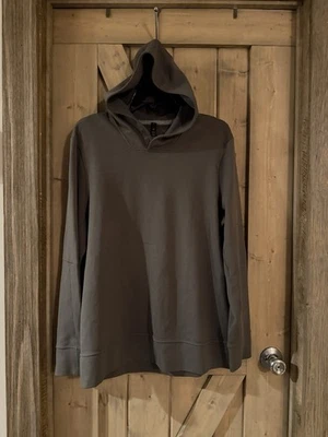 Lululemon Para Hombres L Sudadera con Capucha Azul Tejido Waffle Manga Larga Térmica Pullover Camisa Foto 1 de 4