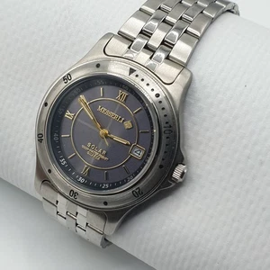 Montre Homme Suisse Messerli Solar Quartz - Date – Acier Inoxydable – Vintage - Imagen 1 de 23