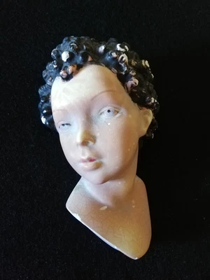 Antica scultura/statua in gesso- Mezzo Busto di donna- metà '900 - Immagine 1 di 4