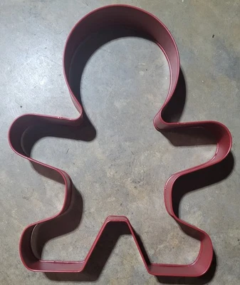 HUGE 22" Gingerbread Man Cookie Cutter Metal Christmas Decor NEW Wreath Crafts - Image 1 of 2