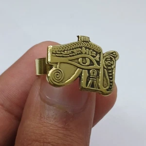 Antik Stil handgefertigter Kupferring mit Auge des Horus - Ägyptisches Erbe - Bild 1 von 9