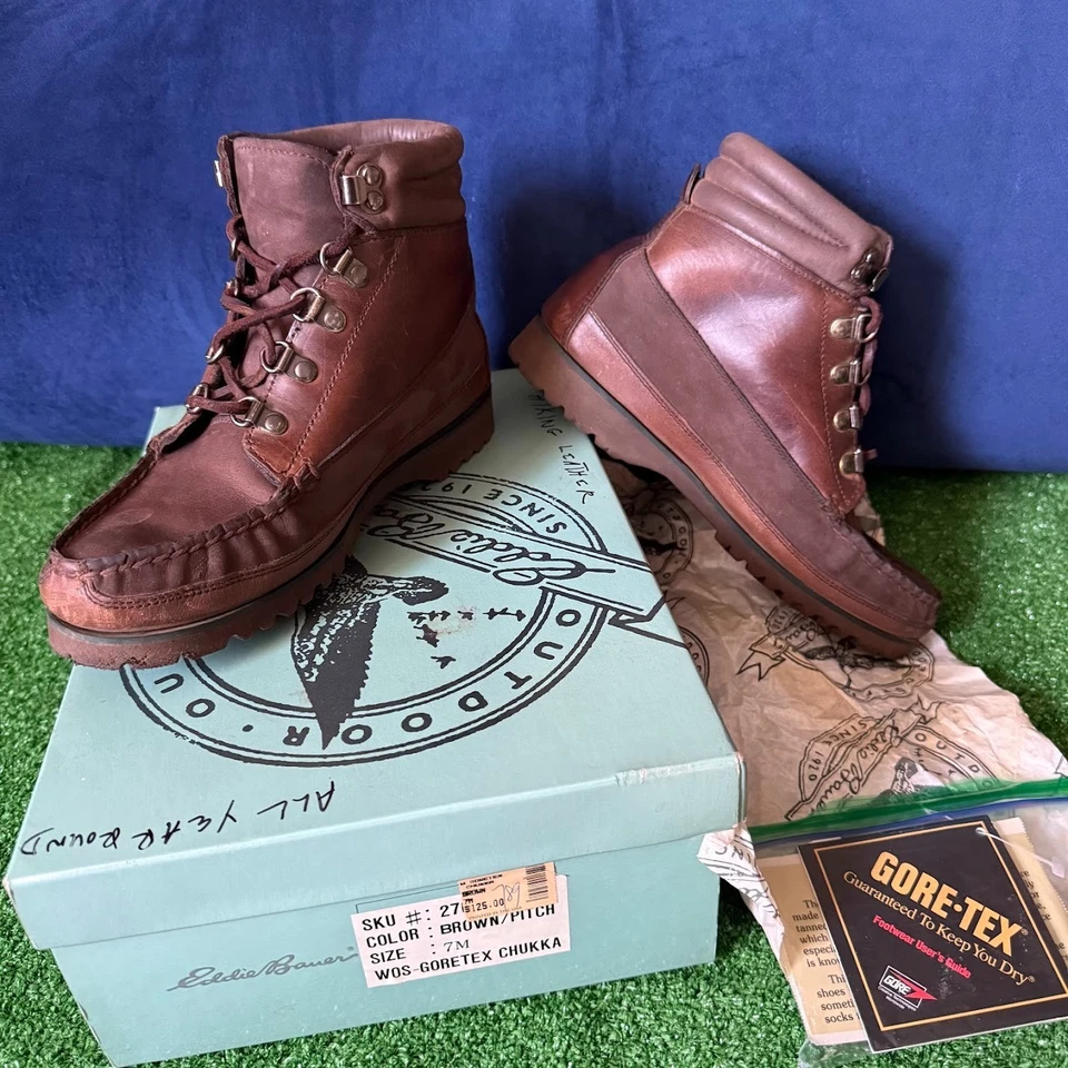 Botas Chukka de Senderismo de Cuero Eddie Bauer Gore-Tex 27680 de Colección para Mujer Talla 7M Foto 1 de 4