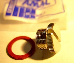 BSA, Norton, Triumph, OIF, Amal Latón Flotador Tapón de Drenaje Lavadora FIBRA - Imagen 1 de 5