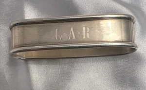Vintage Lunt Sterling Silver Napkin Ring "C.A.R" name engraving - Picture 1 of 8