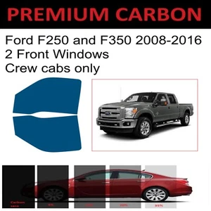 Premium Nano Carbon Window Tint fits Ford F250 and F350 2008-2016 Tint 2F - Foto 1 di 7