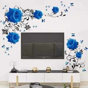 Rose Wall Decals – Elegant Floral Vine Stickers for Bedroom & Living Room Decor - Picture 1 of 7
