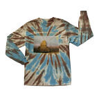 Mens National Geographic Monument Valley Tie Dye Long Sleeve T-Shirt Blue Brown
