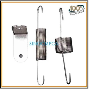 Set of Chrome Throttle Return Spring Bracket Double Spring For SBC BBC 302 350 - Bild 1 von 11