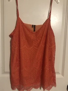 Maurices geschnürtes Camisole mit verstellbaren Spaghettiträgern �� Koralle XL - Bild 1 von 9