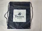 Panera Bread Black &amp; White Nylon Drawstring Lightweight Backpack Bag Travel