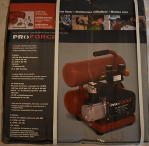 Pro-Force 1-HP 4-Gallon Twin Stack Air Compressor VSF1080421 Oil Lubricated - Picture 1 of 3