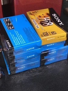 8 Sony 8mm 7 Standard 1 Hi8 Video 8 MM Camcorder Tapes 120 Minute Sealed - Picture 1 of 4