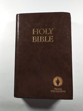 Vintage 1982 Holy Bible, Placed By The Gideons, Brown Hardcover sku500