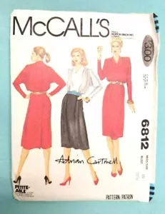 Vestido 6812 De Colección 1979 McCall's Diseñador ADRIAN CARTMELL Patrón Costura Talla 10 - Imagen 1 de 4