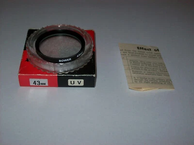 OLD NEW STOCK BOWER 43MM UV SCREW IN FILTER IN ITS BOX MADE IN JAPAN-FREE SHIP - Image 1 of 4