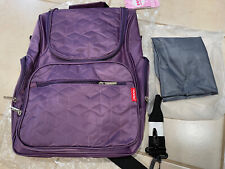 Insular Diaper Bag Packpack Purple Multi Compartment w/Stroller Straps NEW