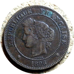 elf France 5 Centimes 1896 A Fasces - Picture 1 of 2