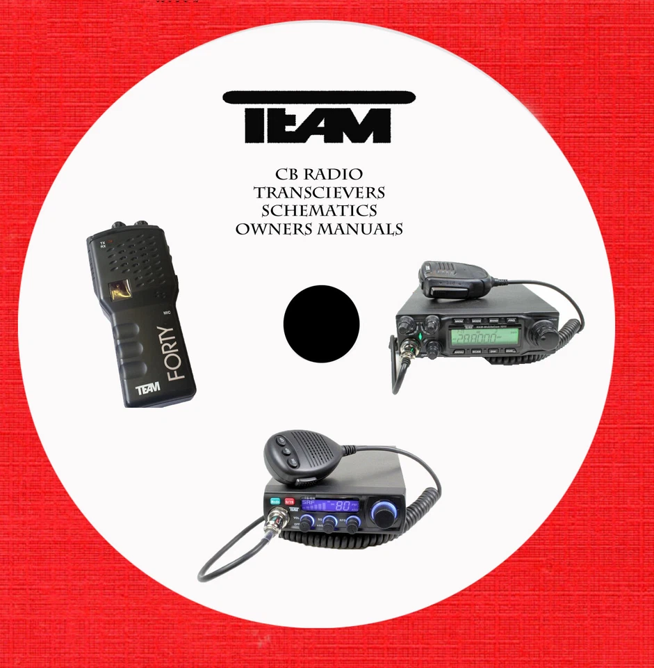 Team cb radios transcievers schematics and owner manuals on 1 CD in pdf format  - Image 1 of 1
