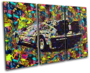 Delorean Vintage Film Pop BTTF Autos HOHE LEINWAND WANDKUNST Bilddruck - Bild 1 von 1