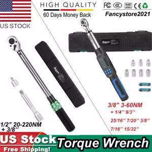 Digital Torque Wrench Adjustable Torque Wrench 3/8" 1/2" 1/4"Drive Bike Repair - Picture 1 of 30