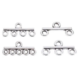 40pcs Bracelet Jewelry Crafts Bracelet Connectors Slide Tube Lock Clasp - Picture 1 of 12