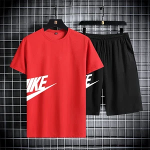 Men'S Summer Short Sleeved Set, Quick Drying Short Sleeved T-Shirt Shorts, Runni - Picture 1 of 16