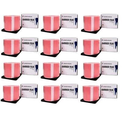 12 x Pink Barrier Tape Film, Dental, Adhesive, Tattoo, Lab 2400 4" x 6" Sheets - Image 1 of 4