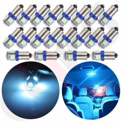 20X BA9S Azul Hielo 5050LED Panel Instrumento Bombilla Lámpara 1816 1445 Para Ford Foto 1 de 4