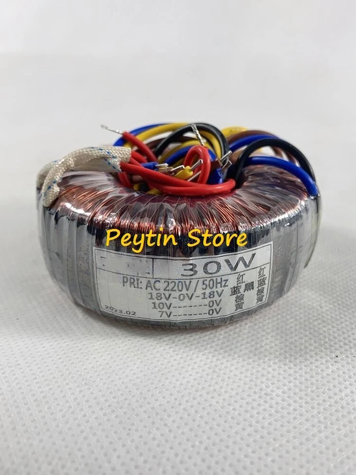 1）30W Input 220V Output 18V-0-18V 10V 7V Audio Power Amplifier Ring Transformer - Image 1 of 2