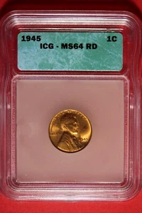 1945 ICG MS64 RD Lincoln Wheat Cent #B48873 - Picture 1 of 2